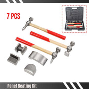 Auto Body Repair Kit - 7 Piece Panel Beating Hammer & Dolly Set