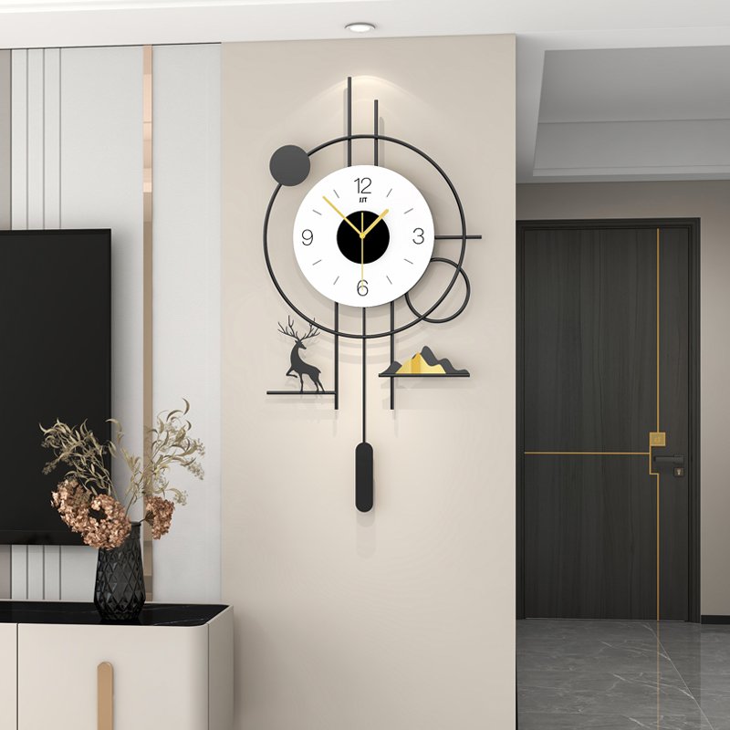 Modern Geometric Deer Wall Clock