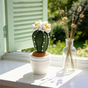 Soft Yarn Crochet Cactus Pot Ornament Home Decor