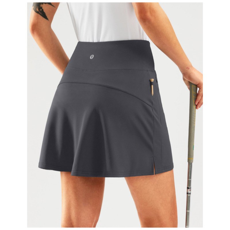 Summer Golf Skirt for Women - High Waist with Zipper Pocket