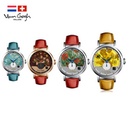 Stylish Women's Quartz Watch with Leather Strap