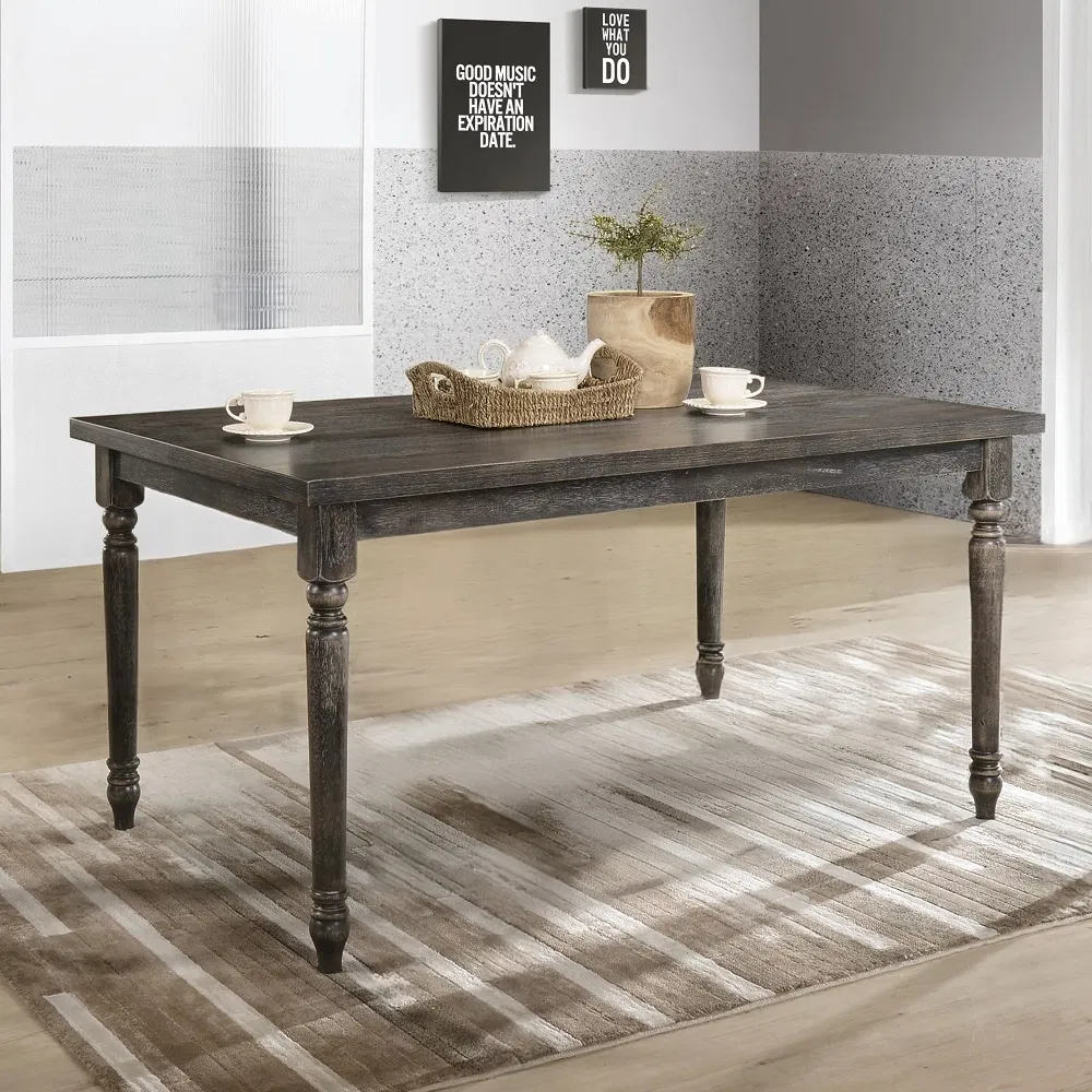 Spacious Grey Dining Table for 6 Seats