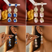 Eco-Friendly Crystal Earrings For Women - Light Luxury Water Drop Style