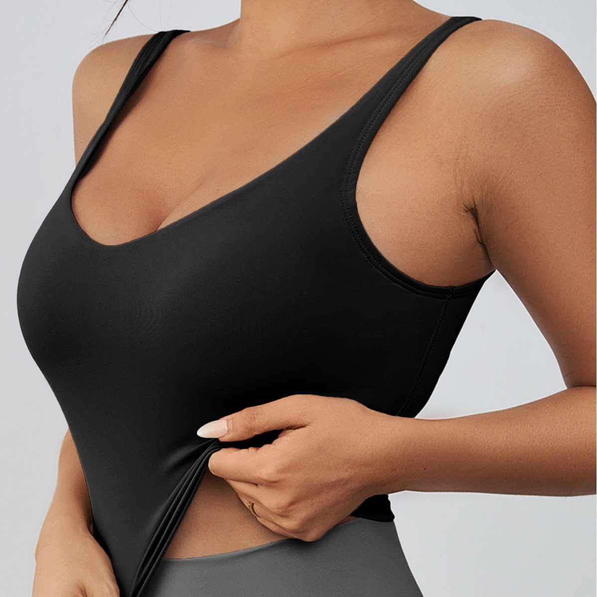 Wire-Free Running Bra with Padded Cups & Wide Strap