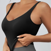 Wire-Free Running Bra with Padded Cups & Wide Strap