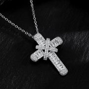 Luxury Zircon Cross Necklace for Women
