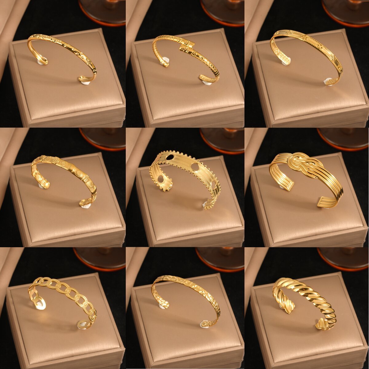 European Style Geometric Arm Cuff Bangle