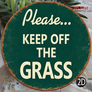 Protect Your Lawn with Our Vintage-Style Warning Sign