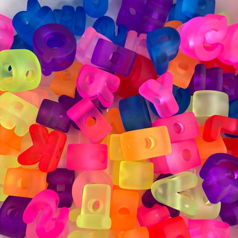 Bright Color Alphabet Beads for DIY Jewelry Making