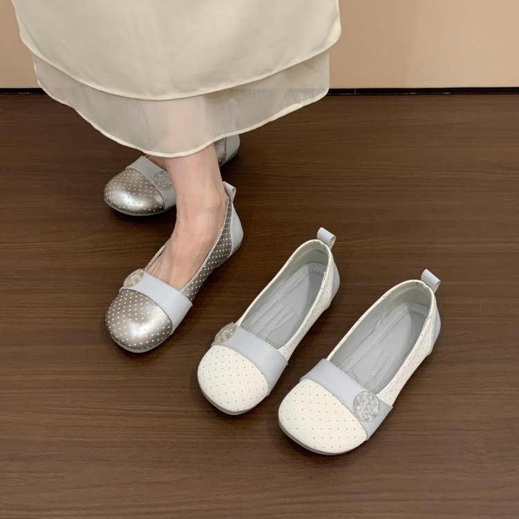 Vintage Mary Jane Flats with Thick Heels