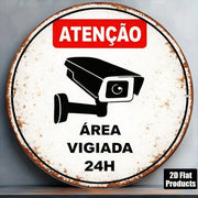 Deter Burglars with 24/7 Surveillance Warning Sign