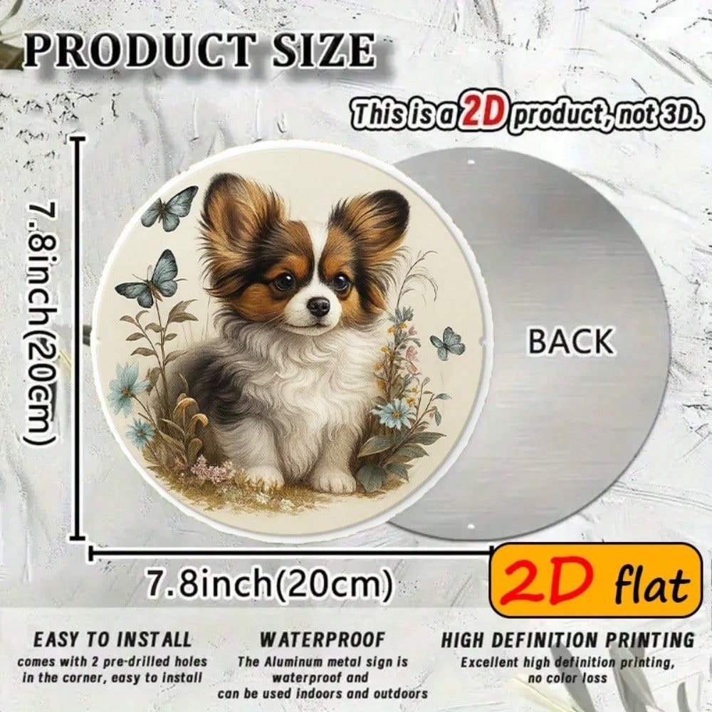 Pomeranian Puppy Aluminum Sign - Dog Lover Wall Decor