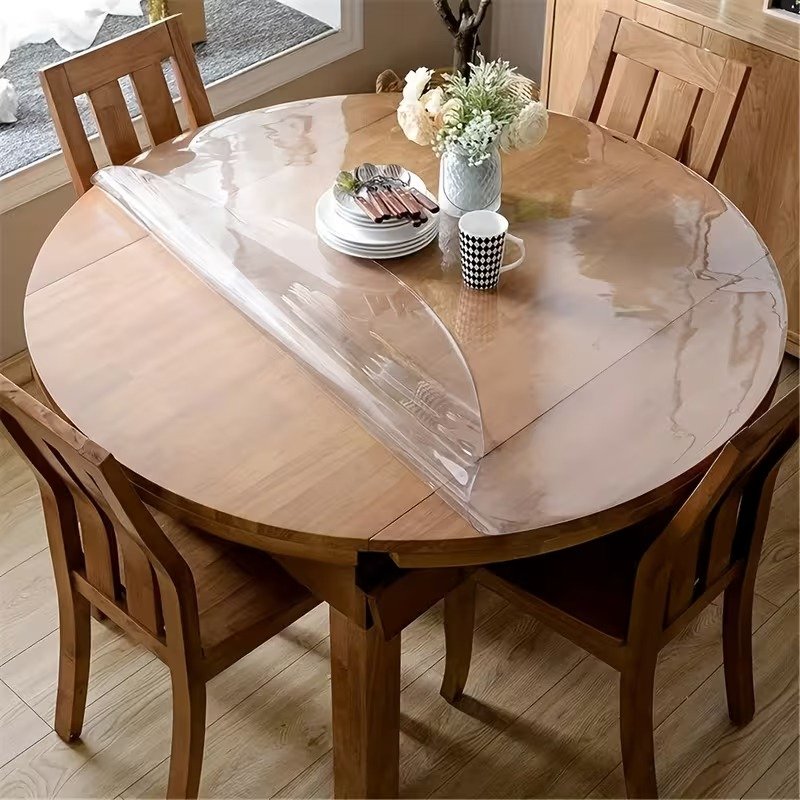 Round Table Protector 1.5mm Thick Waterproof Heat Resistant Cover