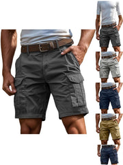 Casual Summer Shorts for Men - High-Waisted Multi-Pocket Cargo Shorts