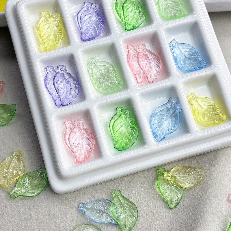 Transparent Leaf Charms for DIY Jewelry Making