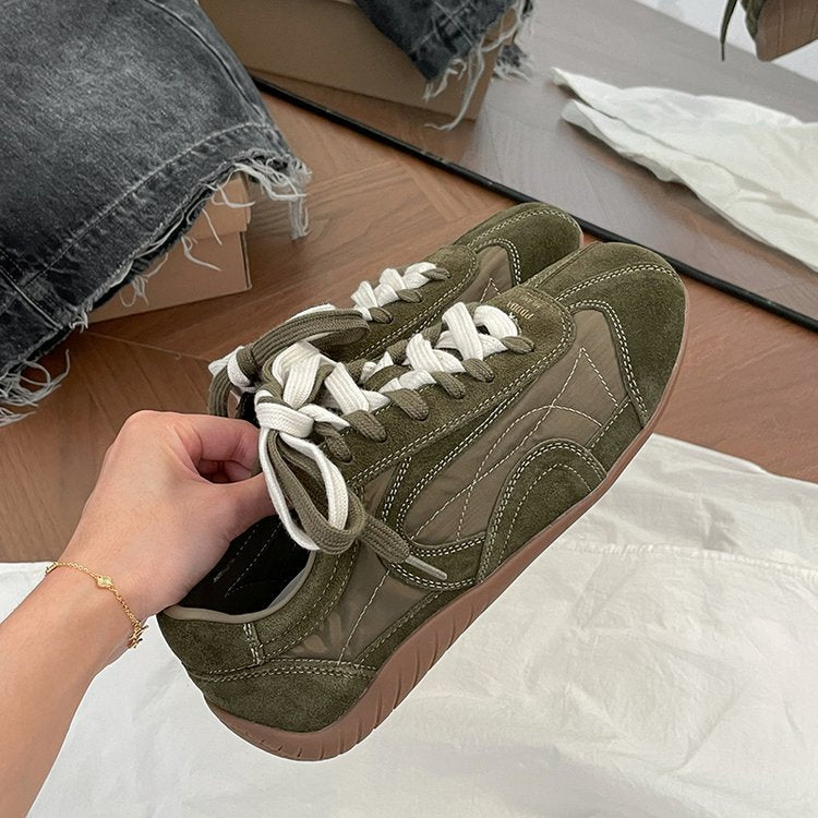 Retro Suede Lace Up Sneakers for Women