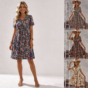 Boho Floral V-Neck Summer Dress