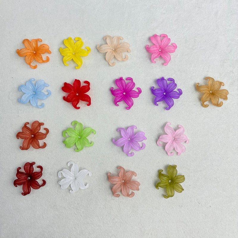 Vintage-Style Acrylic Floral Charms for Hair Sticks & Jewelry
