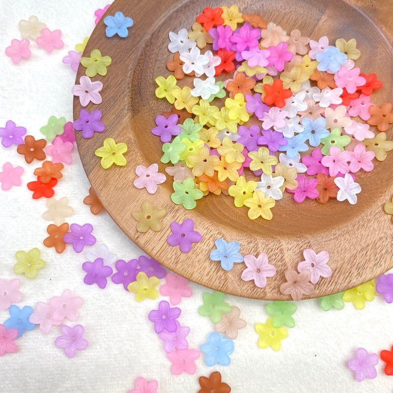 Mini 5-Petal Flower Bases for DIY Hair Sticks & Earrings