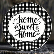 Home Sweet Decor Round Metal Sign 8in