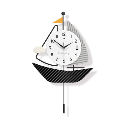 Nautical Sailboat Wall Clock - Modern Home Decor