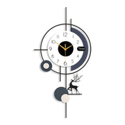 Geometric Deer Wall Clock for Modern Living Room Decor