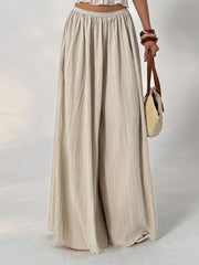 Wide Leg Solid Color Pants for Women