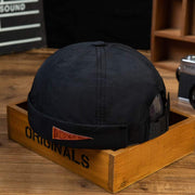 Japanese-Style Hip-Hop Cap with Rolled Brim