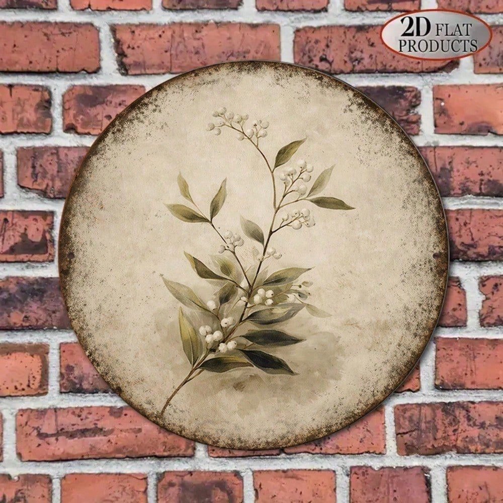 Botanical Wall Sign - 8x8 Vintage Flower Decor