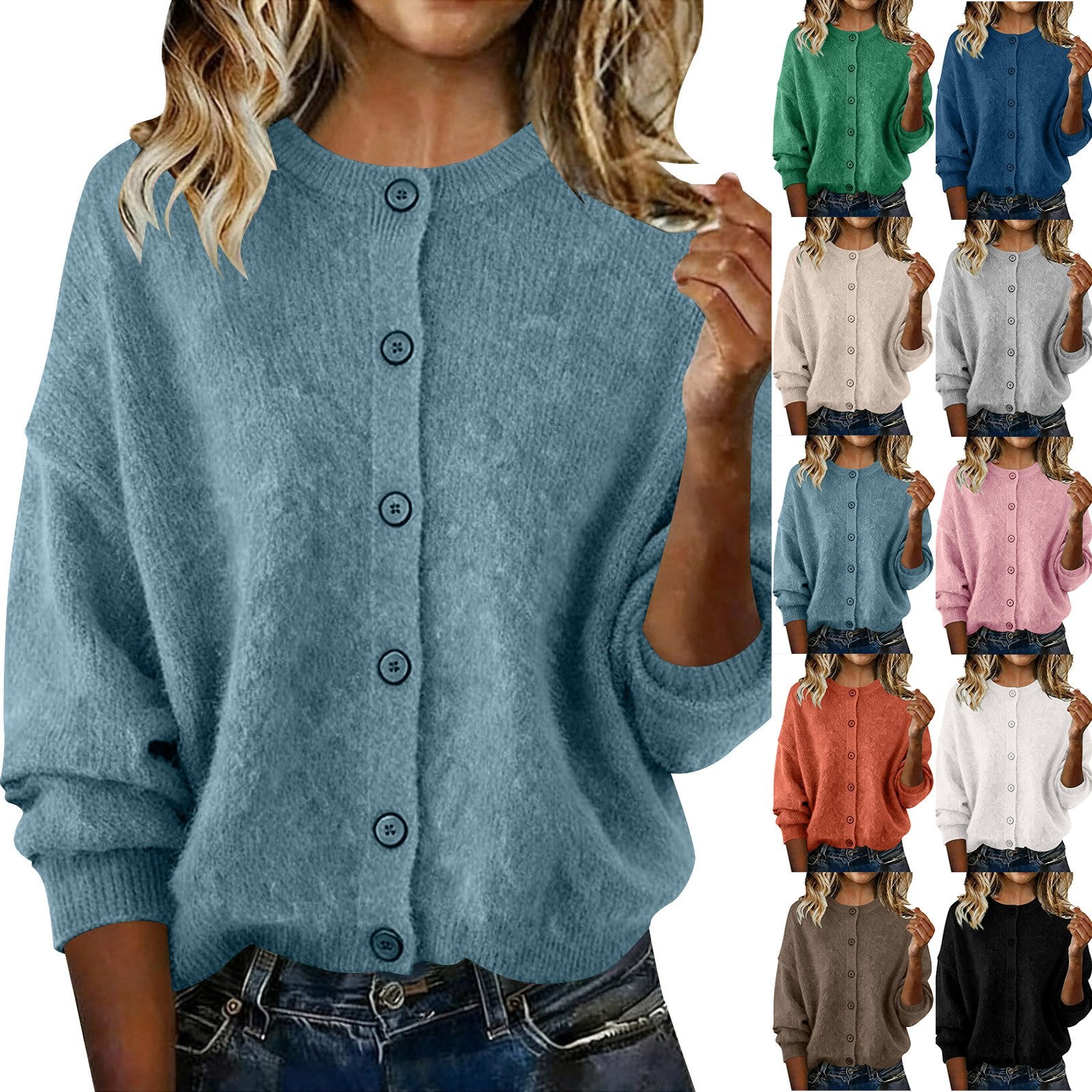 Autumn Winter Knit Cardigan for Women