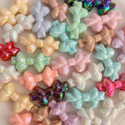 Pastel & Metallic Acrylic Bow Beads for Jewelry Making