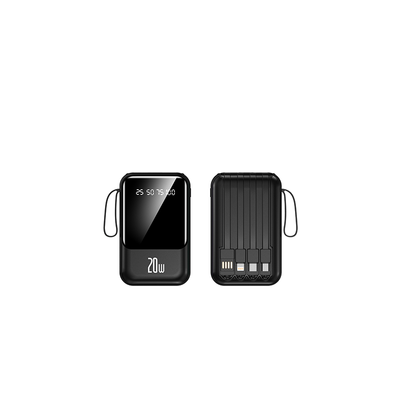 8000mAh High-Capacity Power Bank with Digital Display and Fast Charging