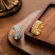 Luxury Titanium Ring for Women - Unique Gold Design