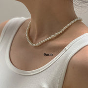 Elegant Faux Pearl Choker Necklace For Women