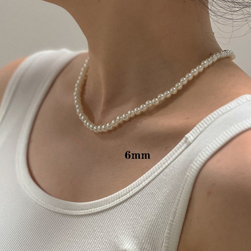 Elegant Faux Pearl Choker Necklace For Women