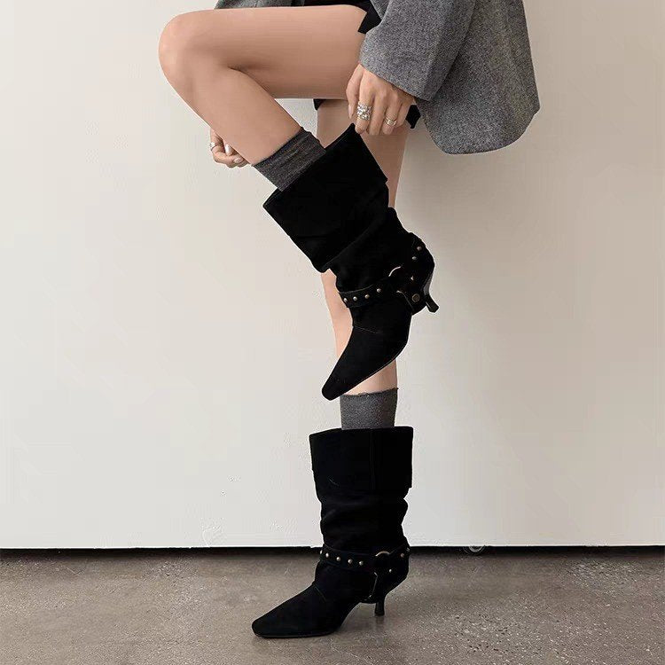 Vintage Short Boots with Belt Buckle, Autumn Winter 2026