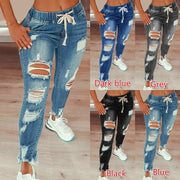 High-Rise Distressed Denim Jeans for Women