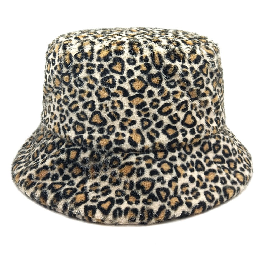 Leopard Print Boater Hat for Women