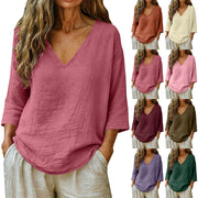 Casual V-Neck Long Sleeve Top for Women