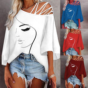 Spring Summer Casual Printed T-Shirt for Women