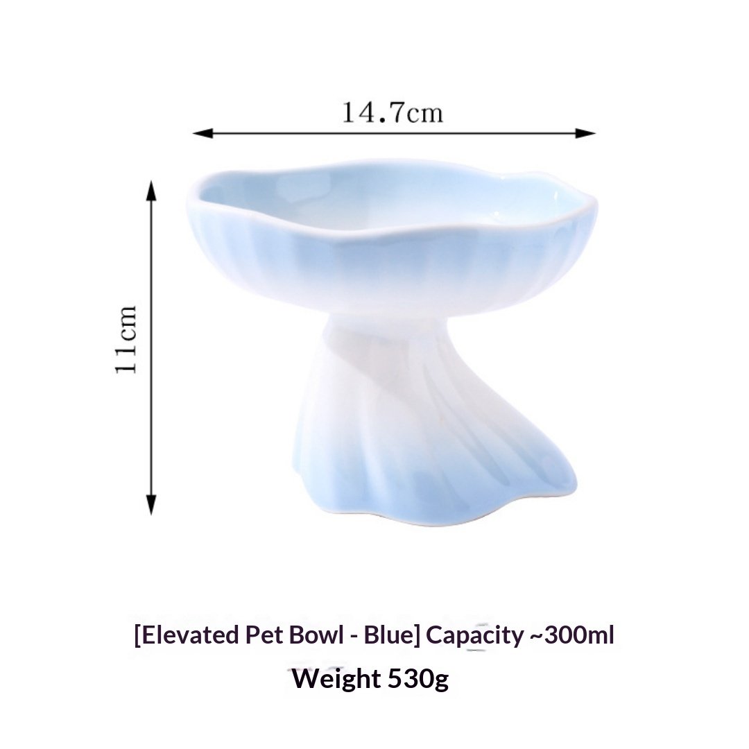 Elevated Pet Bowls for Cats & Dogs - 2-Tier Ceramic Food & Water Station