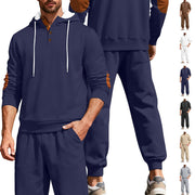 Men's Faux Leather Hoodie & Pants Set