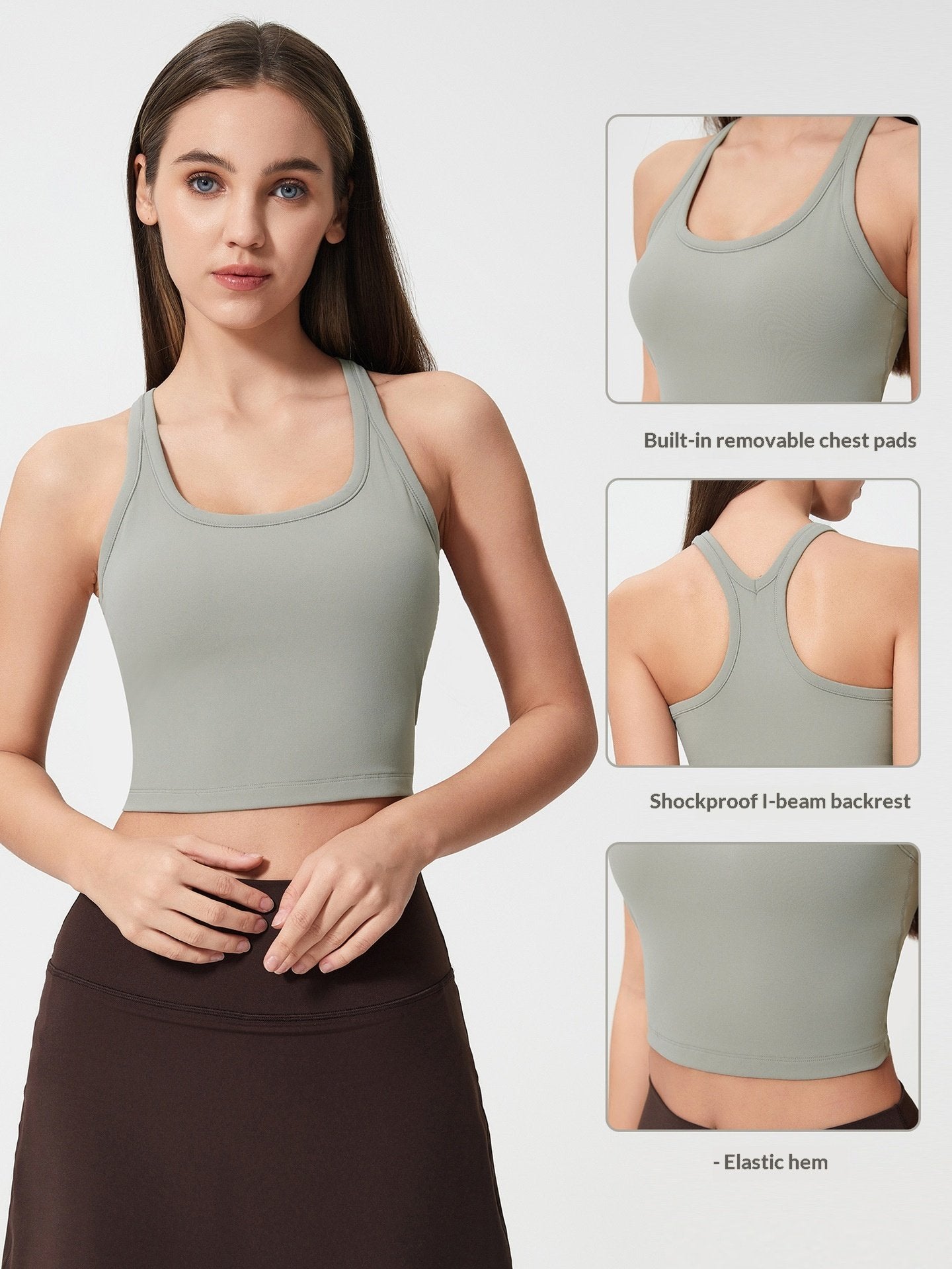Women's Yoga Vest with Breast Pads for Comfortable Fitness