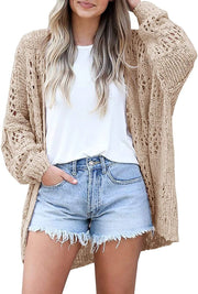 Casual Long Sleeve Open Front Cardigan