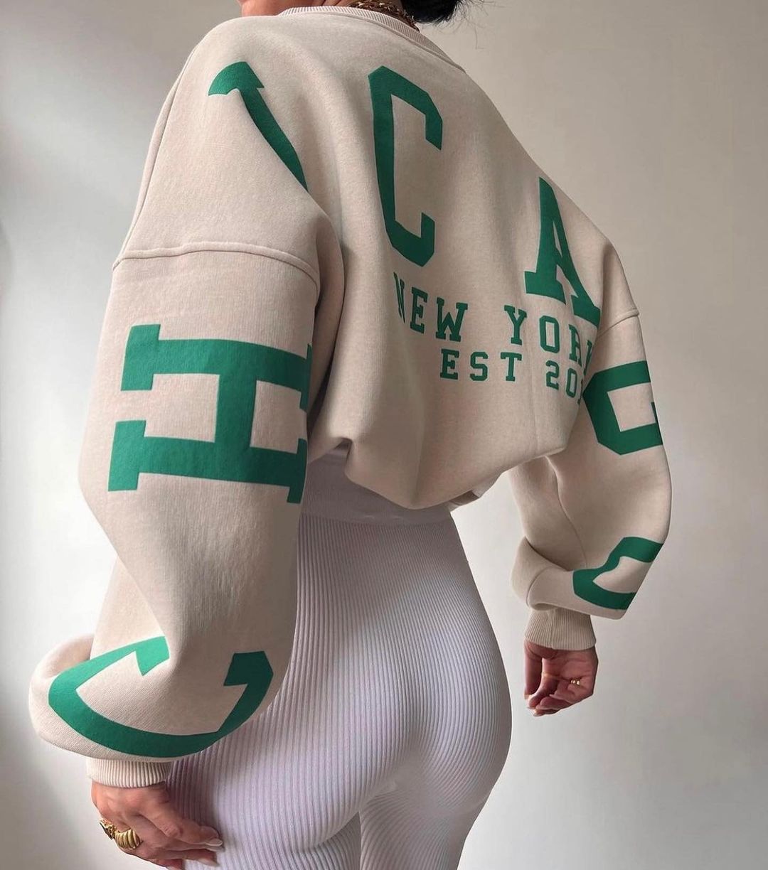 Women's Cozy Printed Thickened Long-Sleeve Sweater