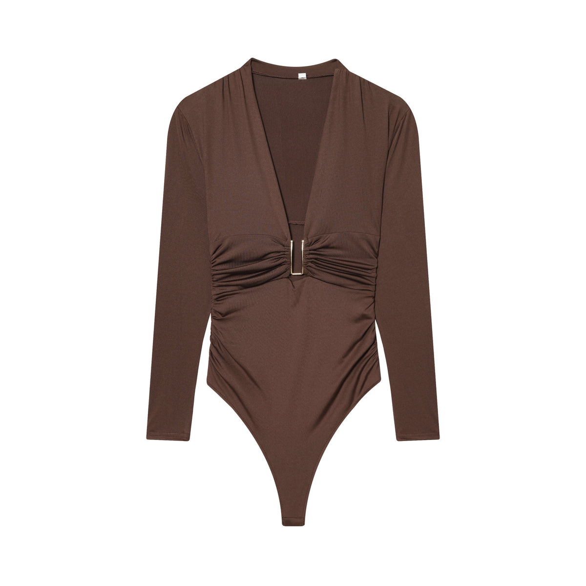 Sexy Deep-V Long-Sleeve Bodycon Jumpsuit