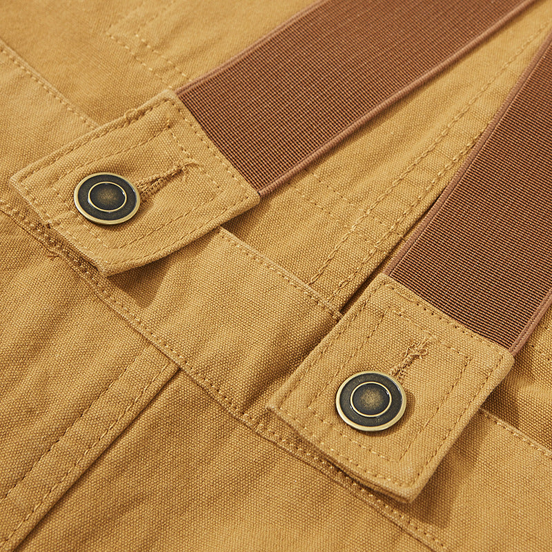 Japanese Workwear Canvas Overalls for Casual Style