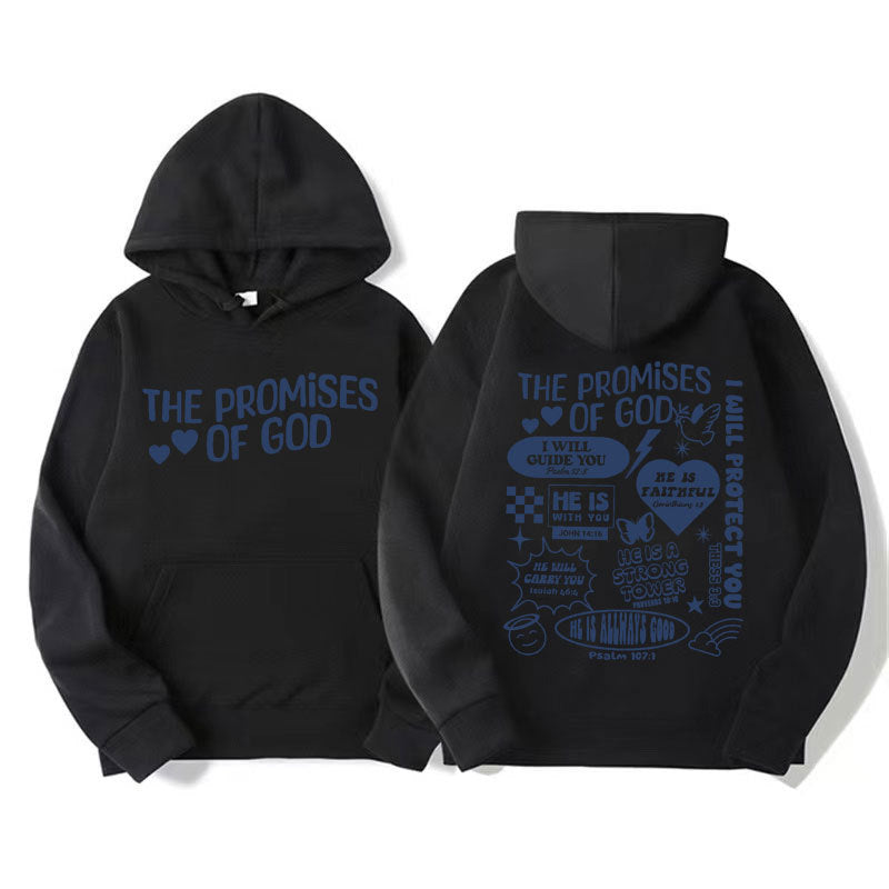Unisex Solid Color Casual Loose Hooded Sweatshirt