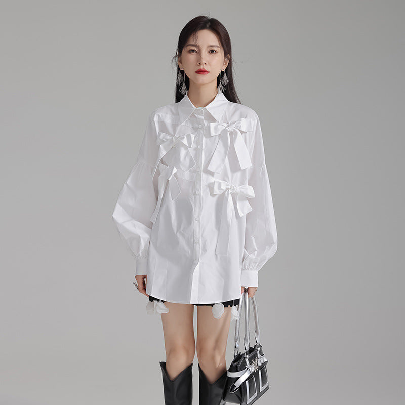 Special-interest Design French Elegant White Shirt