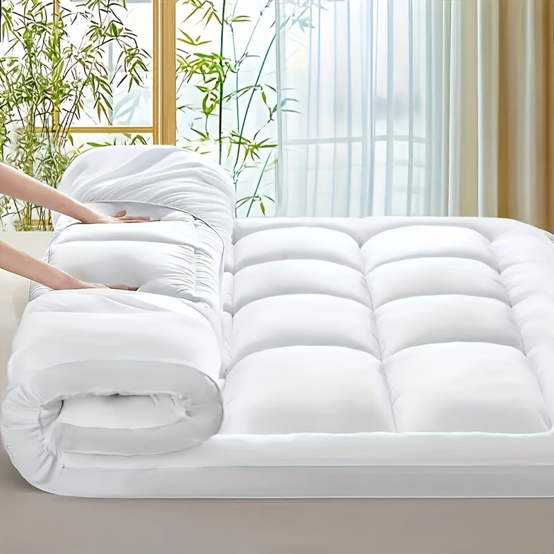 Extra Thick 8-21\" Deep Pocket Cooling Mattress Topper - Breathable Mattress Protector Top Stretches, Comfort Support Back Mattress Pad Cover